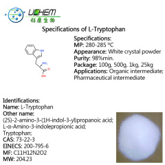 Wholesale price 98% feed grade cas 73-22-3 L-tryptophan Tryptophan powder in Hot Sale