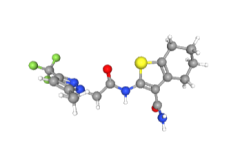 China factory supply 2-({[5-Methyl-3-(trifluoromethyl)-1H-pyrazol-1-yl]acetyl}amino)-4,5,6,7-tetrahydro-1-benzothiophene-3-carboxamide CAS 489408-02-8 with high quality