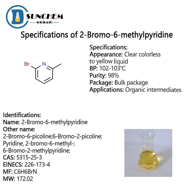 High quality 2-Bromo-6-methylpyridine cas 5315-25-3 in factory