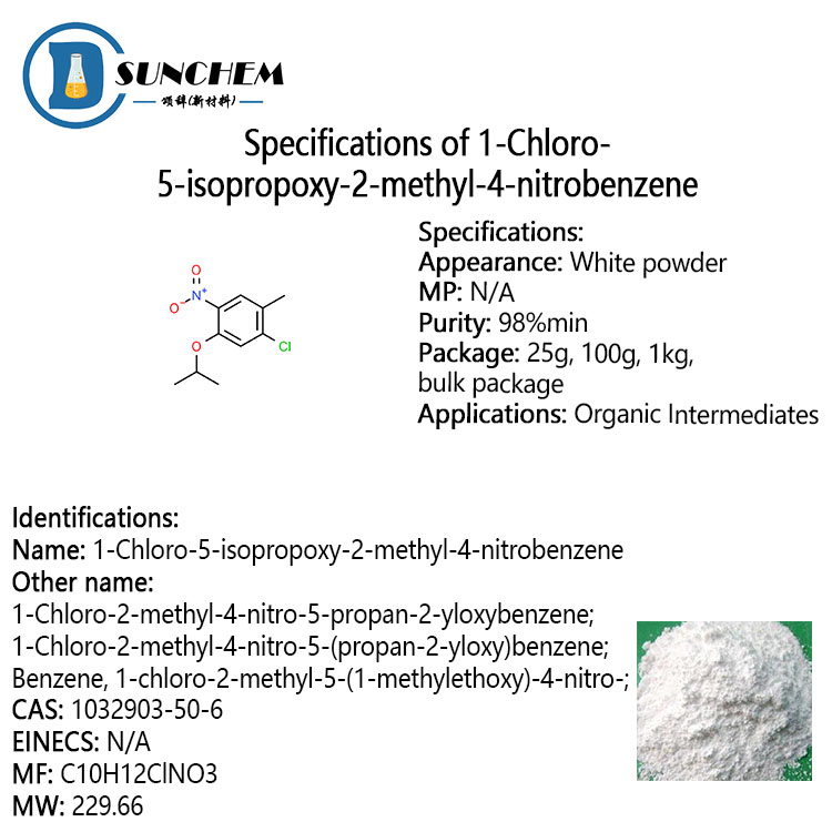 High quality 1-Chloro-5-isopropoxy-2-methyl-4-nitrobenzene cas 1032903-50-6 in stock