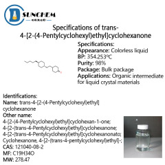 High quality Liquid crystal intermediates trans-4-[2-(4-Pentylcyclohexyl)ethyl]cyclohexanone cas 121040-08-2 in stock