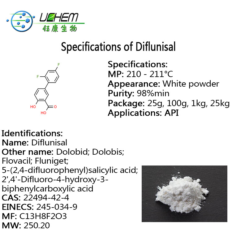 Factory Diflunisal cas 22494-42-4 with best price