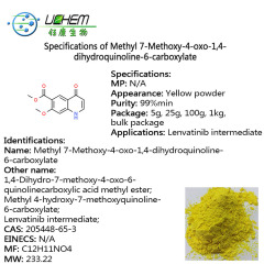 High quality Methyl 7-Methoxy-4-oxo-1,4-dihydroquinoline-6-carboxylate cas 205448-65-3