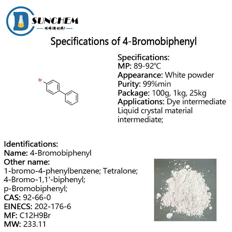 High quality 4-Bromobiphenyl cas 92-66-0 in factory