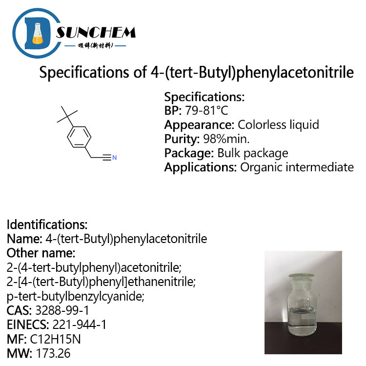 High quality 2-(4-(tert-Butyl)phenyl)acetonitrile cas 3288-99-1