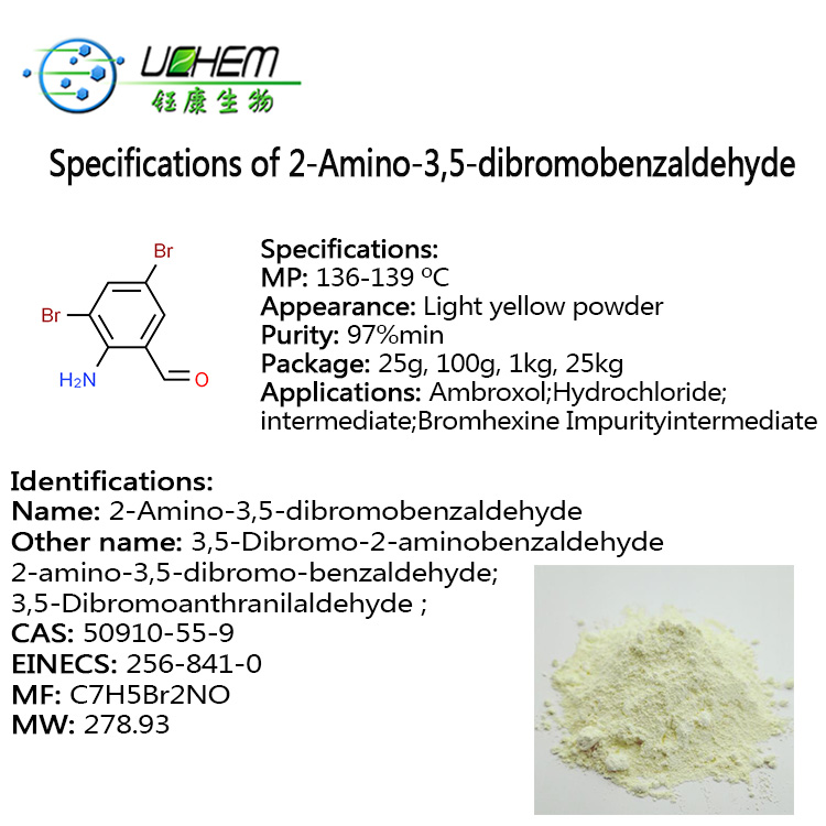 Factory 2-Amino-3,5-dibromobenzaldehyde cas 50910-55-9