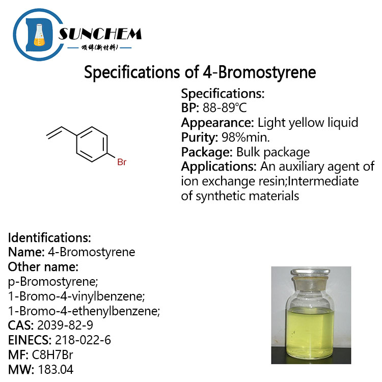 High quality 4-Bromostyrene cas 2039-82-9 with best price