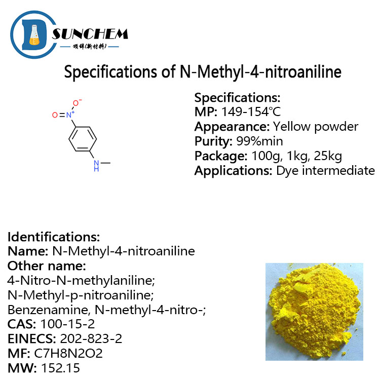 High quality N-Methyl-4-nitroaniline cas 100-15-2 in stock