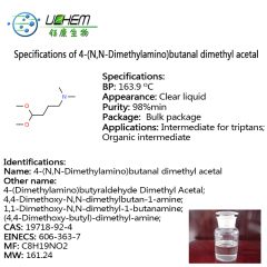 High quality 4-(N,N-Dimethylamino)butanal Dimethyl Acetal cas 19718-92-4 in stock