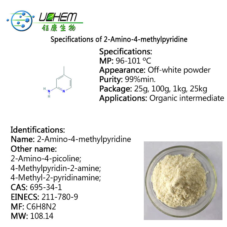 High quality 2-Amino-4-methylpyridine cas 695-34-1 in factory