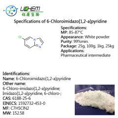 High quality 6-Chloroimidazo[1,2-a]pyridine cas 6188-25-6 IN FACTORY