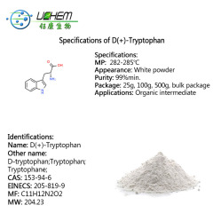 Hot Sale Supply Top Quality D-Tryptophan Powder CAS No 153-94-6