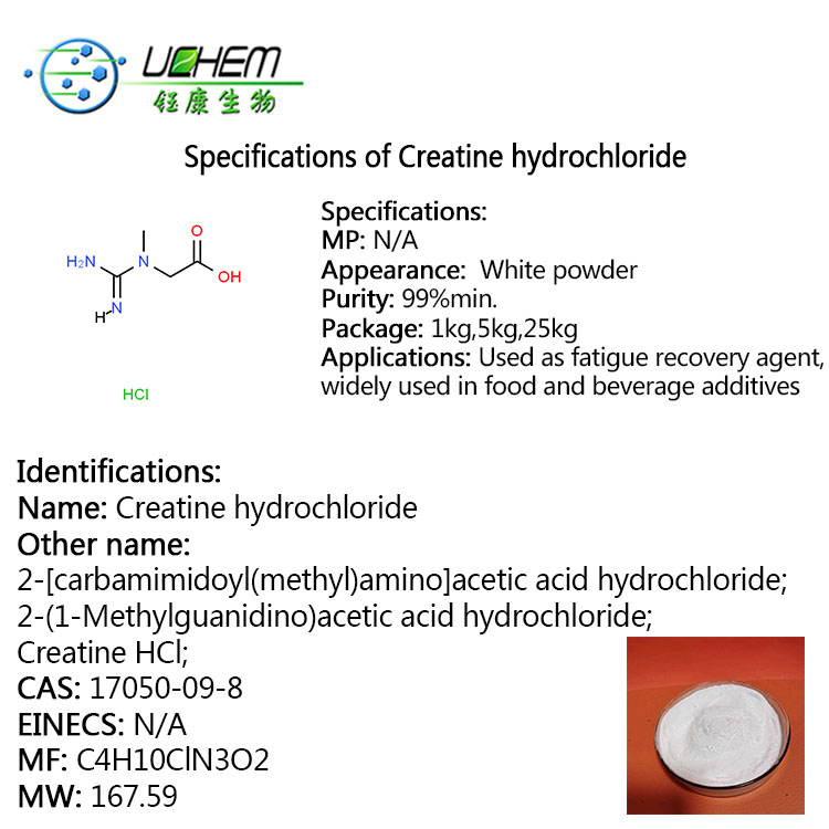 Raw Material Creatine Hydrochloride / Creatine HCL Powder CAS 17050-09-8