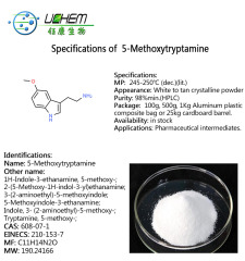Factory Supply 5-methoxytryptamine CAS 608-07-1 with best price