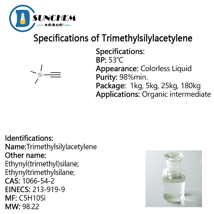 Factory Supply Trimethylsilylacetylene CAS 1066-54-2 in Stock