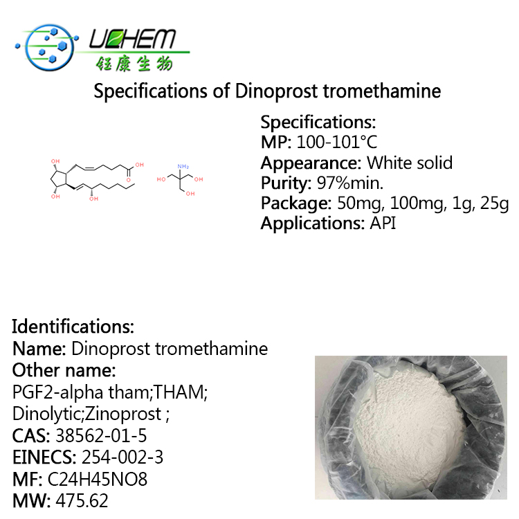 Supply high quality Dinoprost tromethamine salt cas 38562-01-5