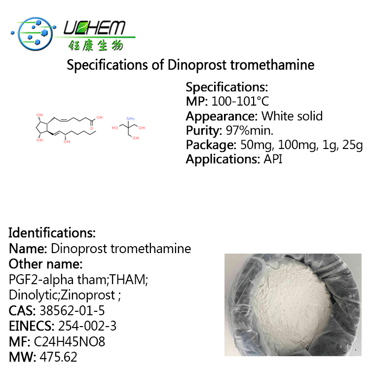 Supply high quality Dinoprost tromethamine salt cas 38562-01-5