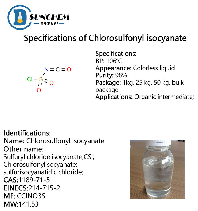 Supply high quality 99%min Chlorosulfonyl isocyanate Cas 1189-71-5