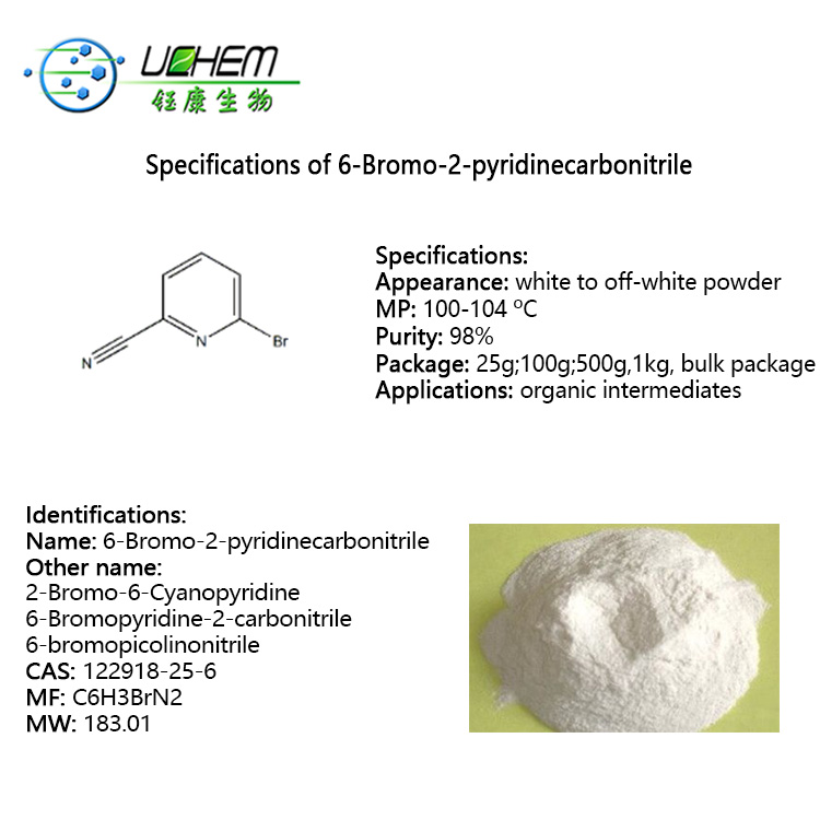 Wholesale high quality 6-Bromo-2-pyridinecarbonitrile cas 122918-25-6