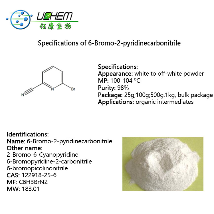 Wholesale high quality 6-Bromo-2-pyridinecarbonitrile cas 122918-25-6