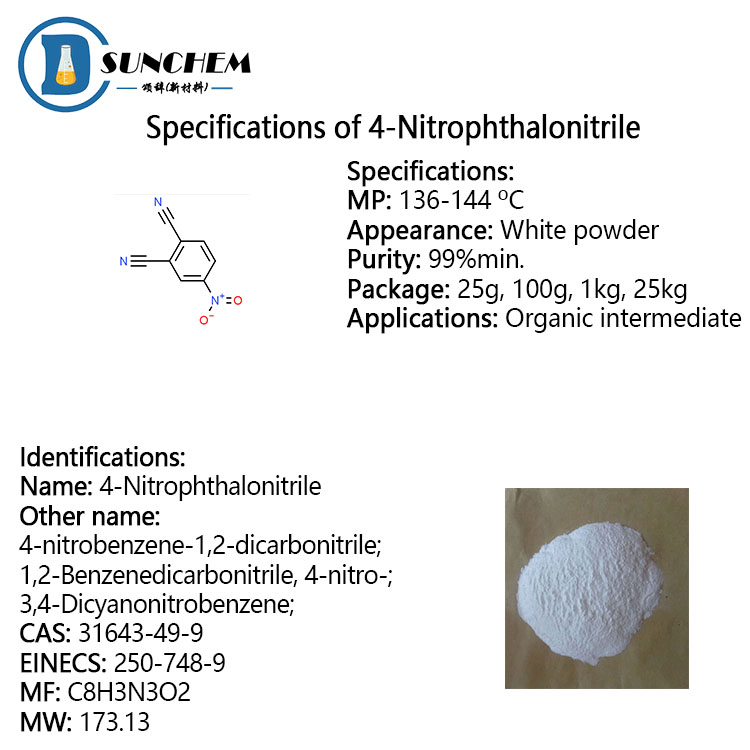 Factory supply 4-Nitrophthalonitrile CAS 31643-49-9