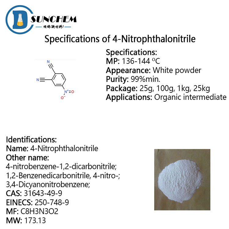 Factory supply 4-Nitrophthalonitrile CAS 31643-49-9