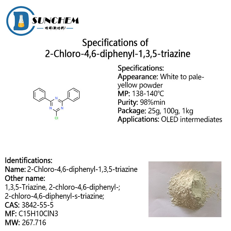 2-Chloro-4,6-diphenyl-1,3,5-triazine cas 3842-55-5 with fast delivery