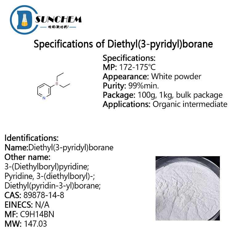 Big discount 99% Diethyl(3-pyridyl)borane CAS 89878-14-8 with best quality