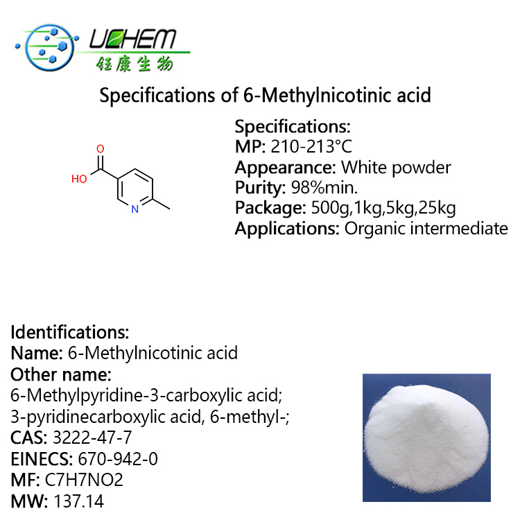 High Quality 98% 6-Methylnicotinic Acid CAS 3222-47-7 in factory