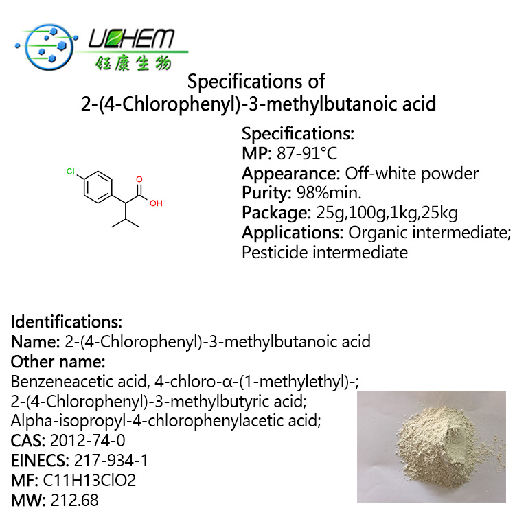 High Quality 99% 2-(4-Chlorophenyl)-3-Methylbutyric Acid CAS No 2012-74-0