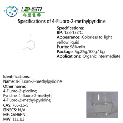 High quality 98% 4-Fluoro-2-methylpyridine cas 766-16-5 with good price