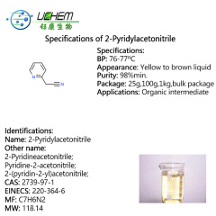 Professional Supplier 98% 2-Pyridylacetonitrile cas 2739-97-1 with competitive price