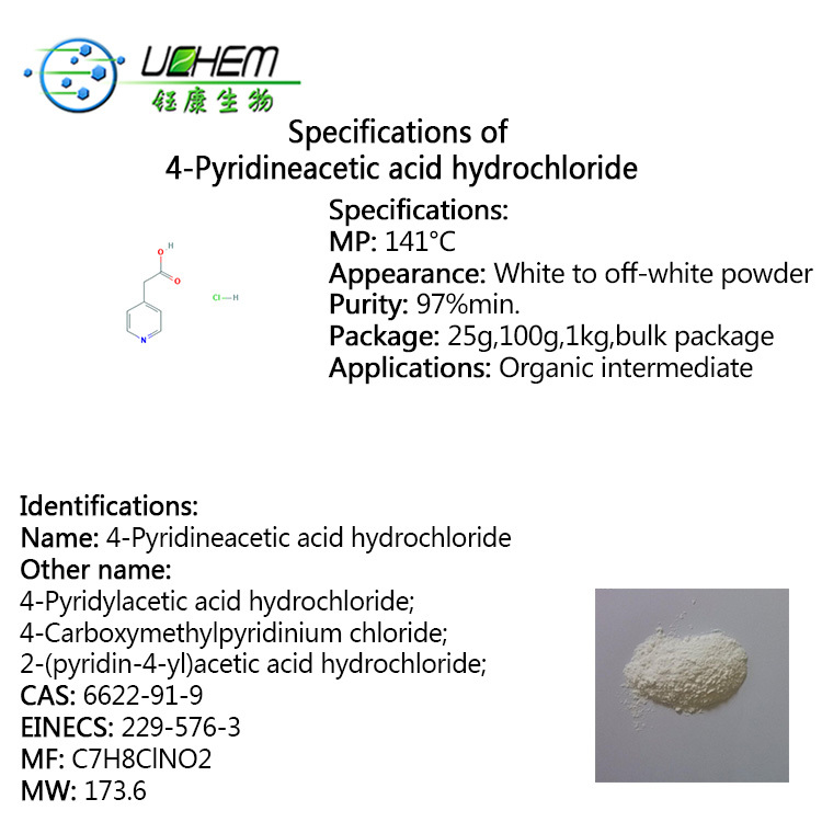 Factory supply 4-Pyridineacetic acid hydrochloride cas 6622-91-9 with low price