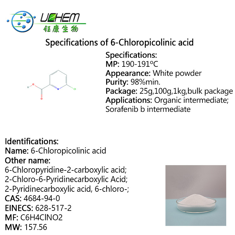 Low price and fast delivery on 6-Chloropicolinic acid CAS 4684-94-0