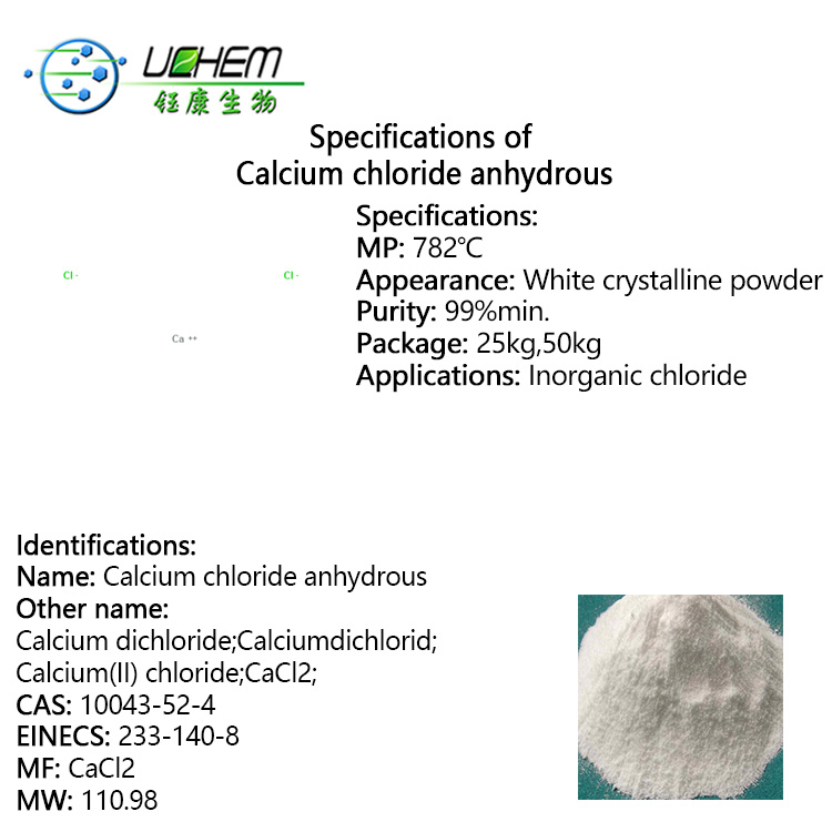 Factory Good Price Calcium chloride anhydrous powder CAS 10043-52-4 for sale Calcium chloride