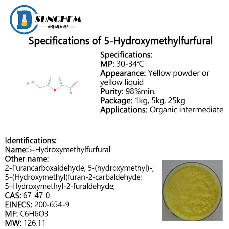 Hot sale 5-Hydroxymethylfurfural CAS 67-47-0 with good price