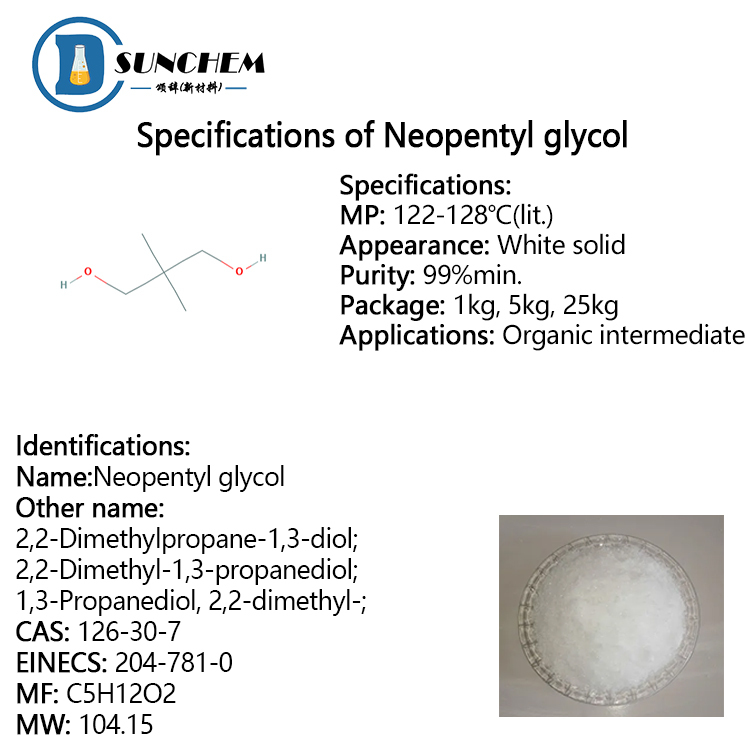 Hot Sale 2,2-Dimethyl-1,3-propanediol / Neopentyl glycol CAS 126-30-7 NPG