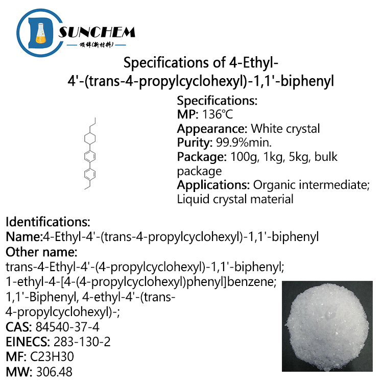High Quality 4-trans-propylcyclohexyl-4'-ethylbiphenyl cas 84540-37-4