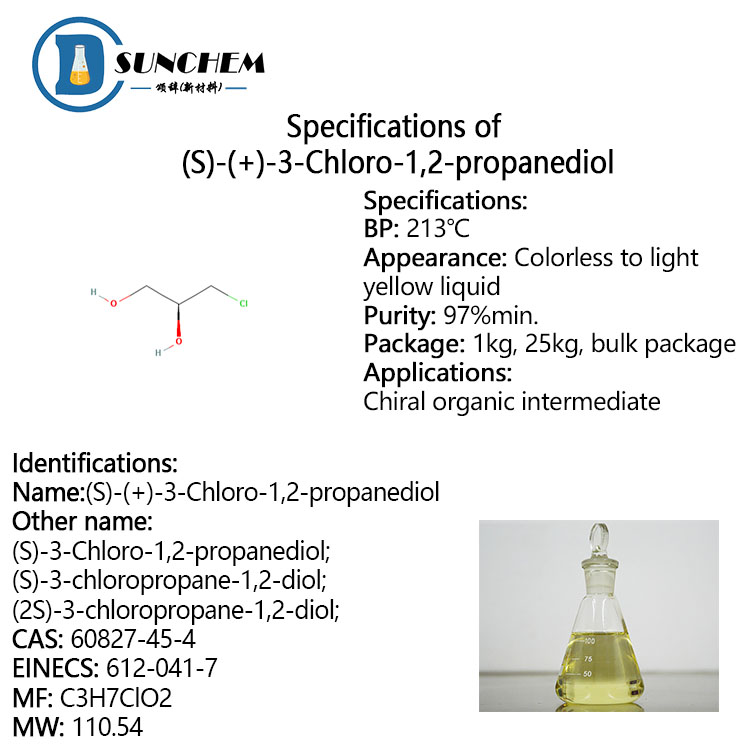 Hot selling (S)-(+)-3-Chloro-1,2-propanediol CAS 60827-45-4 with best price