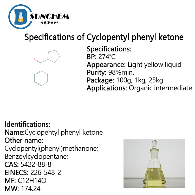 High Quality 99% CYCLOPENTYL PHENYL KETONE CAS NO 5422-88-8