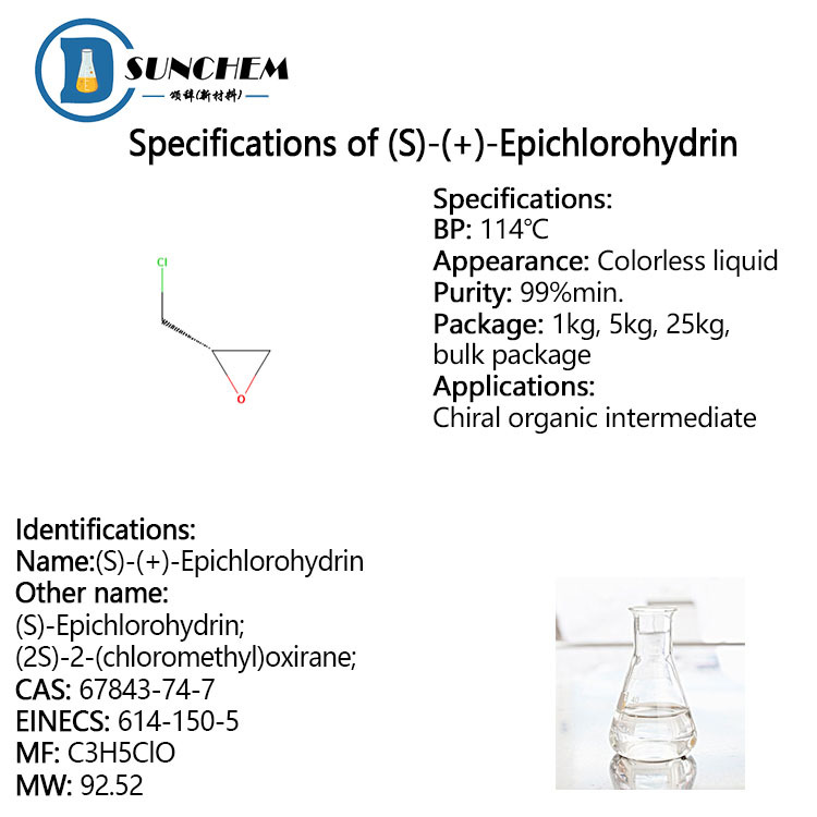 Factory Supply high quality (S)-(+)-Epichlorohydrin / S(+)Epichlorohydrin CAS 67843-74-7