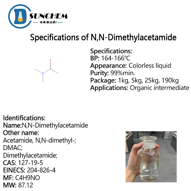 Hot Sales Transparent Liquid N,N-Dimethylacetamide DMAC CAS 127-19-5