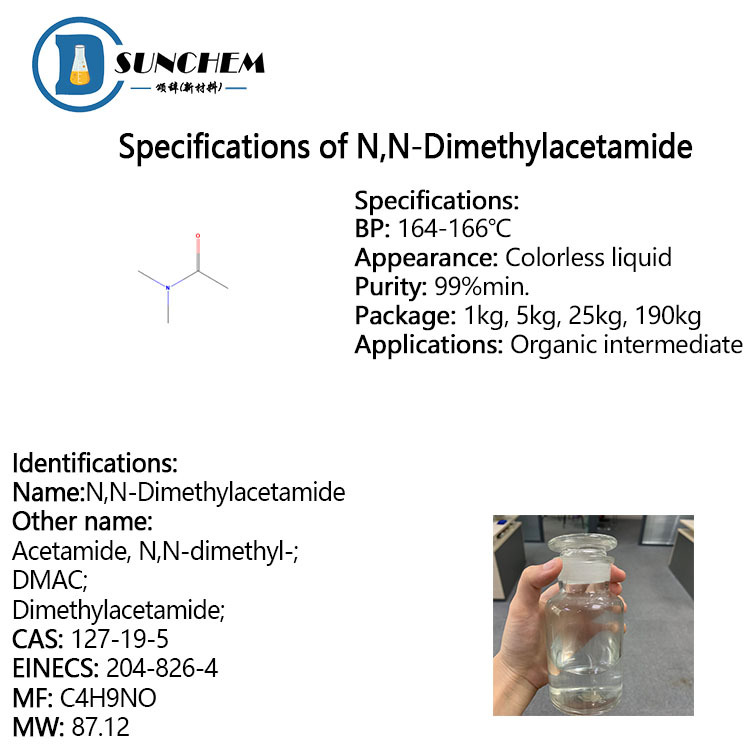 Hot Sales Transparent Liquid N,N-Dimethylacetamide DMAC CAS 127-19-5