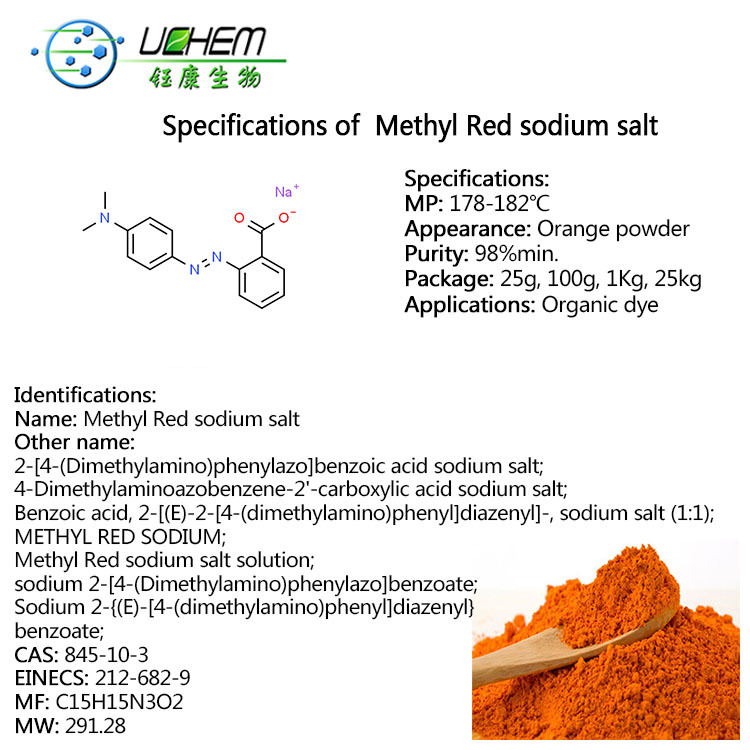 Big discount 99% Methyl Red sodium salt CAS 845-10-3 With best quality
