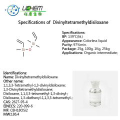 Professional manufacturer of Divinyltetramethyldisiloxane CAS NO:2627-95-4