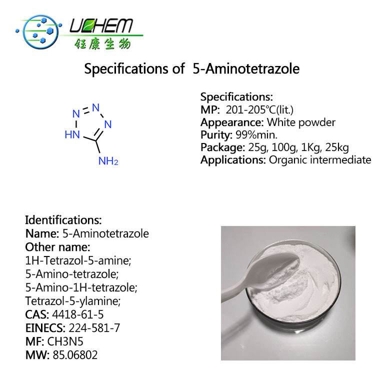 High Purity and Top Quality 5-Aminotetrazole with reasonable price CAS 4418-61-5