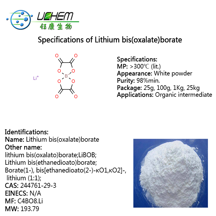 Factory Supply Lithium bis(oxalate)borate CAS 244761-29-3 With Good Quality