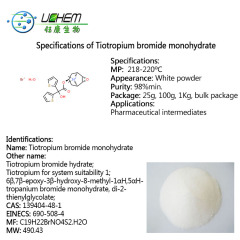 Factory supply tiotropium bromide monohydrate / Tiotropium bromide hydrate CAS 139404-48-1