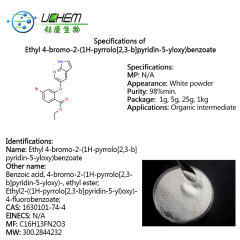 Ethyl 4-bromo-2-(1H-pyrrolo[2,3-b]pyridin-5-yloxy)benzoate CAS NO 1630101-74-4