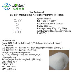 High Purity N,N'-diphenyl-N,N'-di-p-tolyl- Benzidine cas 20441-06-9 in stock